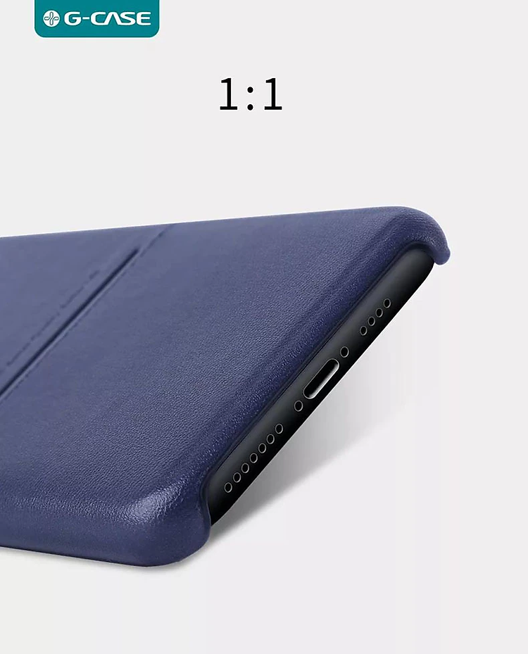 Ốp lưng da chống sốc cho iPhone 11 Pro hiệu G-Case trang bị ngăn đựng thẻ ATM, NameCard mặt siêu mềm mịn, chống sốc tốt, bảo vệ tuyệt đối - hàng nhập khẩu