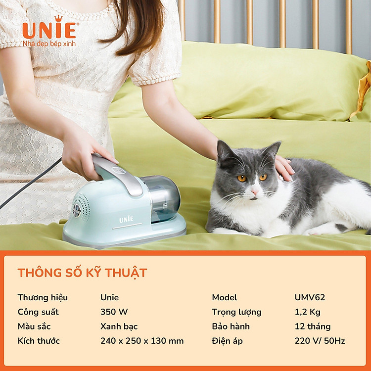 Máy hút bụi chăn đệm Unie UMV62