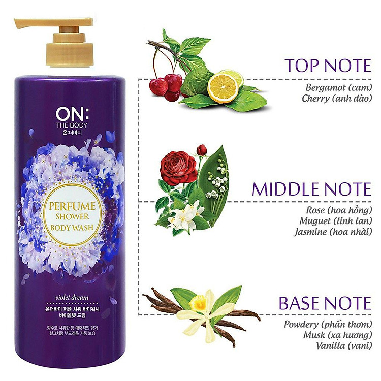 On The Body Violet Dream Perfume Body Shower