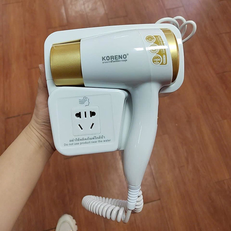 Máy sấy tóc treo tường Koreno Thái Lan KN-518 công suất 1800W