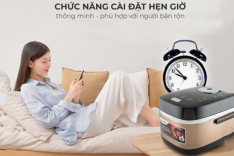 hẹn giờ-Nồi cơm điện cao tần 1.8L Nagakawa NAG0124