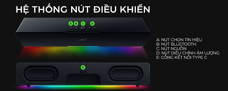 Loa Razer Leviathan V2 X - Màu đen