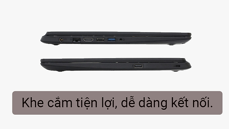 Khe cắm tiện lợi của laptop Acer Aspire 3 A315 5457PJ i3