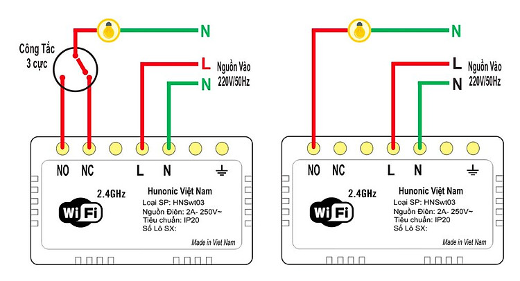 Sơ đồ đấu nối công tắc cầu thang