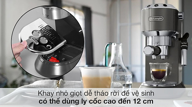 Máy Pha Cà Phê Delonghi EC785.GY - Khay nhỏ gọt