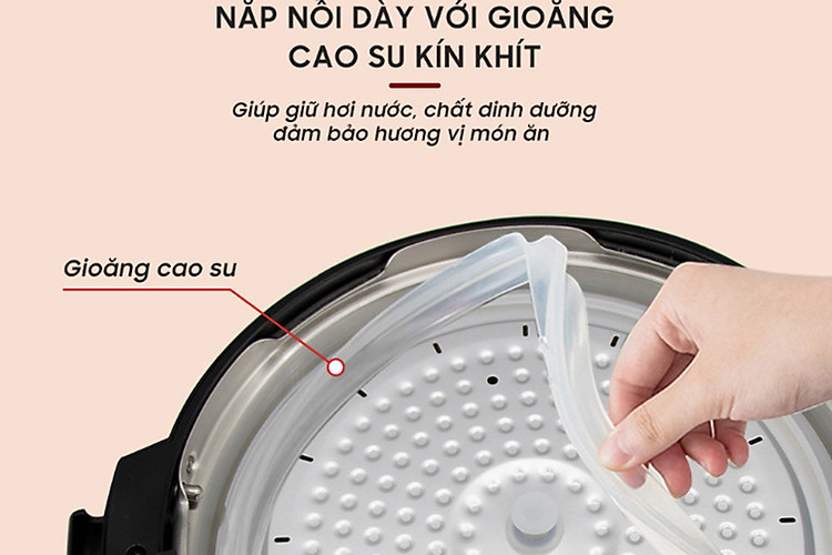 Gioăng cao su-Nồi áp suất điện 6L Nagakawa NAG0205