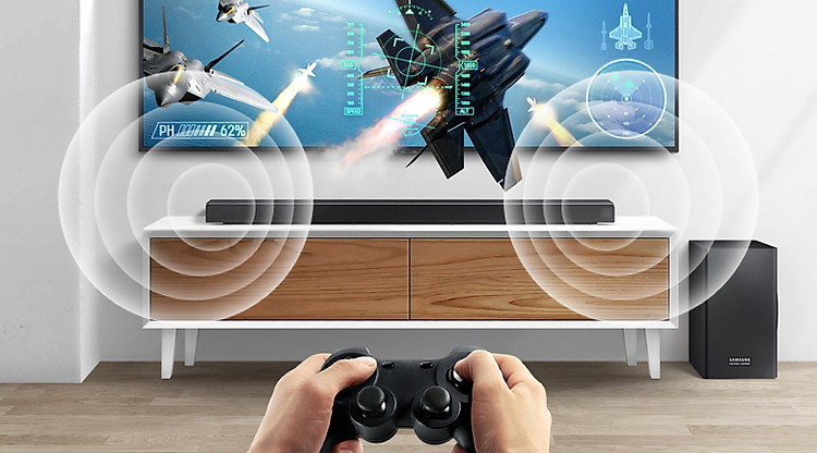 Loa thanh soundbar Samsung 3.1.2 HW-Q70R 330W - Chế độ Game chuyên nghiệp Loa thanh soundbar Samsung 3.1.2 HW-Q70R 330W - Chế độ Game chuyên nghiệp