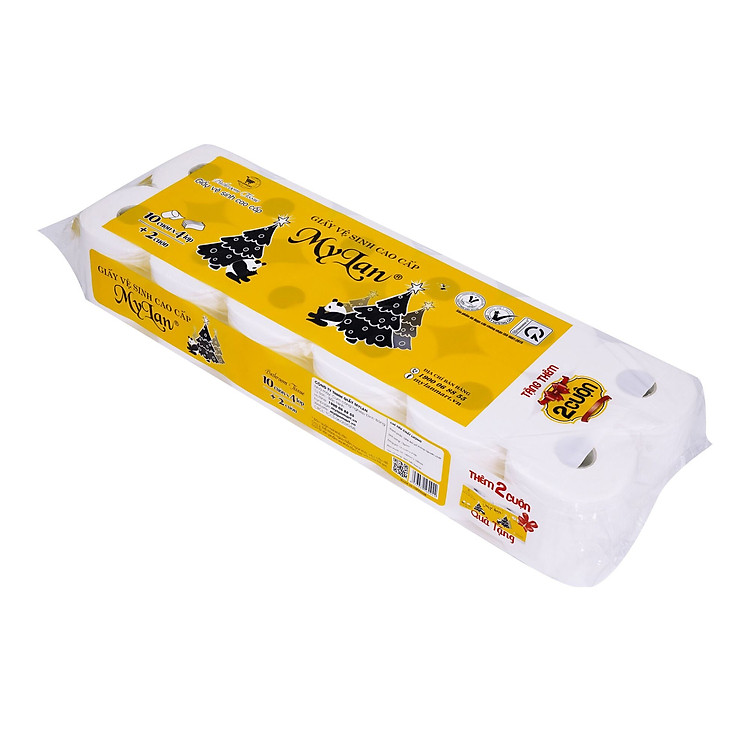 Giấy vệ sinh cao cấp Gấu thông My Lan 4 lớp