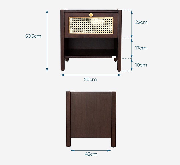 Tủ đầu giường mây mắt cáo MOHO FIJI 401 1