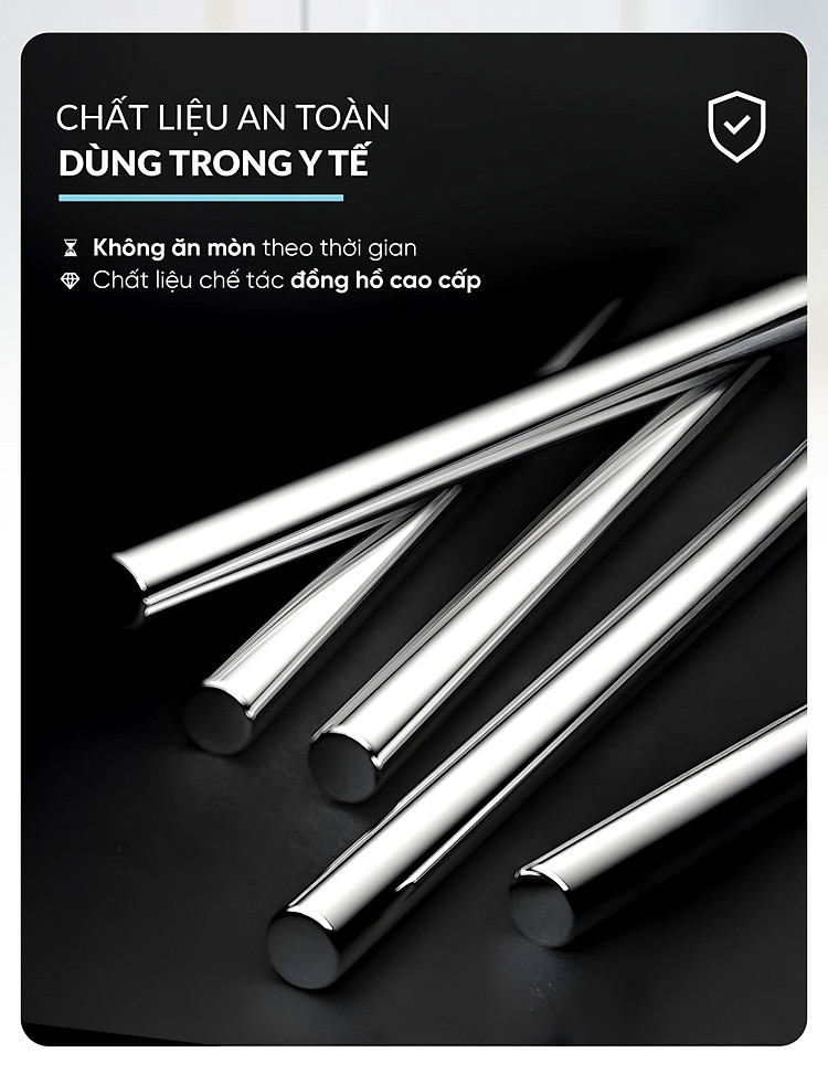 Bộ 10 đôi đũa inox 316L Haatz Hàn Quốc CIM316