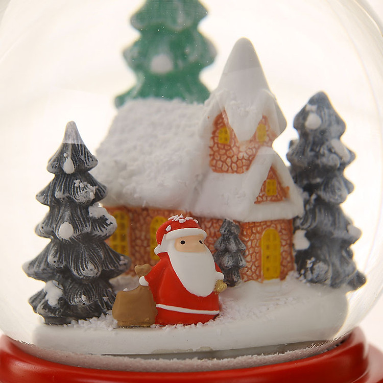 Hộp nhạc quả cầu tuyết ngôi nhà giáng sinh