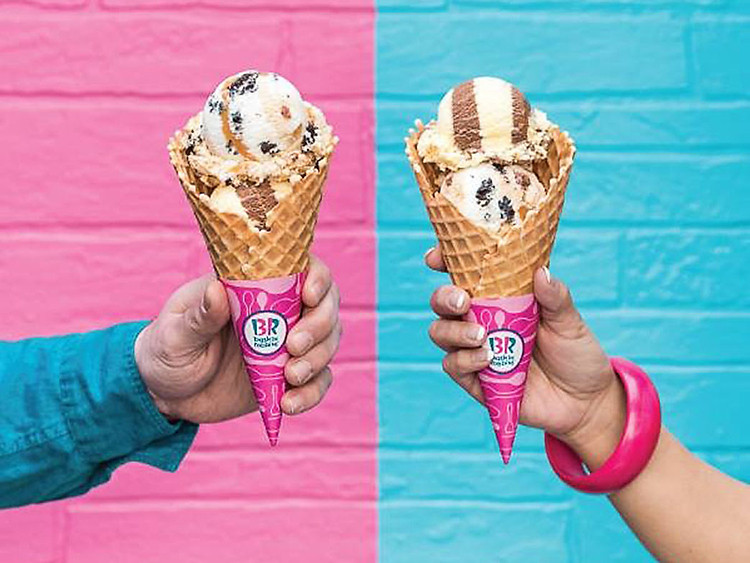 Baskin Robbins là thương hiệu kem nổi tiếng được yêu thích tại Mỹ
