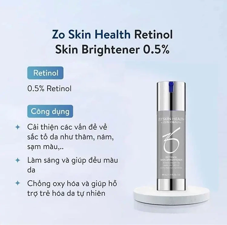 Công dụng của kem dưỡng trắng da Retinol 0.5%