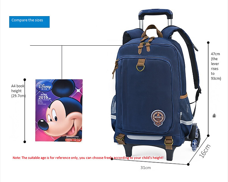 mickey mouse trolley school bolsa