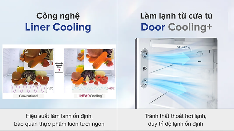 Tủ lạnh LG Inverter 335 Lít GN-M332PS làm lạnh đồng đều