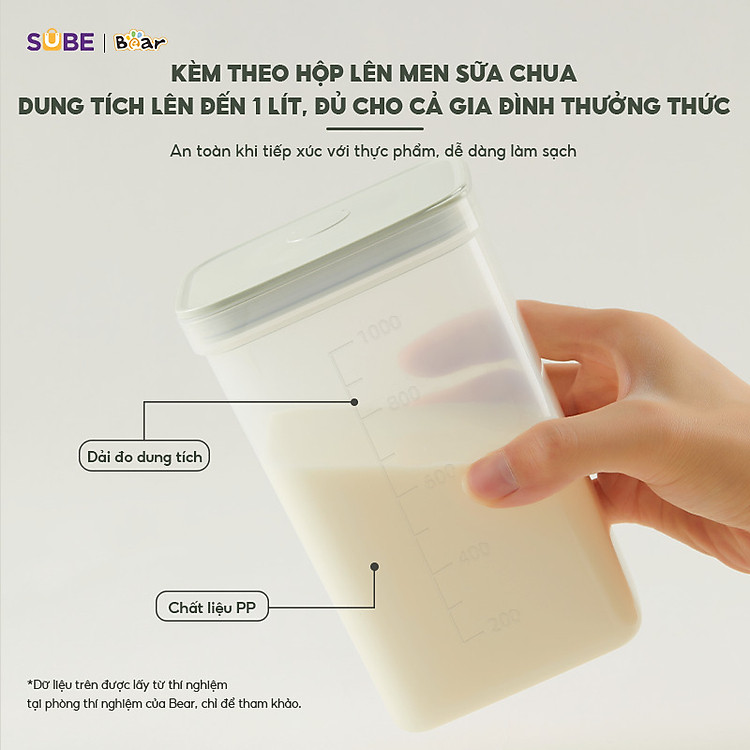 Máy làm sữa chua Bear 1L SB-SC12C 5 may lam sua chua bear 1l sb sc12c 5