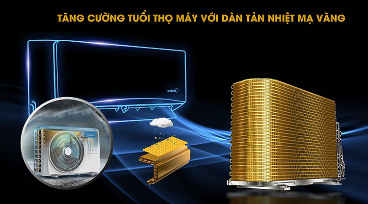 Dàn tản nhiệt mạ vàng