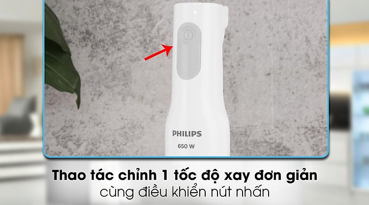 Máy xay sinh tố cầm tay Philips HR2531 - Thiết lập 1 tốc độ xay