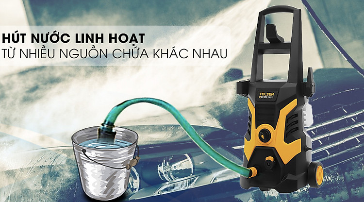 Máy phun xịt rửa áp lực cao Tolsen 79571 1800W - Hút nước