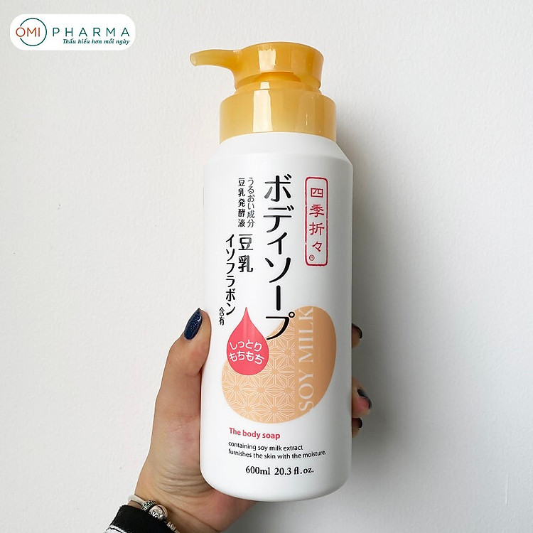 Sữa tắm Shikioriori Soy Milk Body Soap tinh chất đậu nành Nhật Bản (Chai 600ml) 4