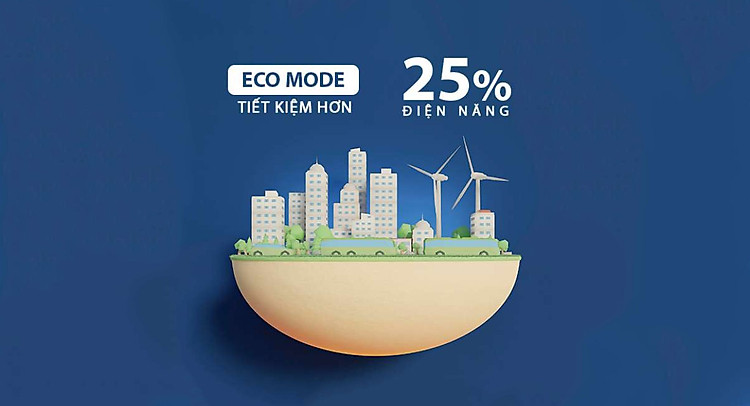 Eco Mode trên dòng máy lạnh Toshiba có khả năng tiết kiệm điện đến 25%