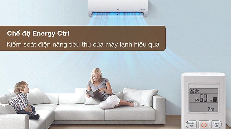 Máy lạnh LG Inverter 1.5 HP V13WIN1 - Chế độ Energy Ctrl giúp kiểm soát điện năng tiêu thụ của máy lạnh hiệu quả