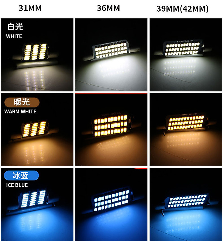 Bóng LED trần xe hơi F3014-36