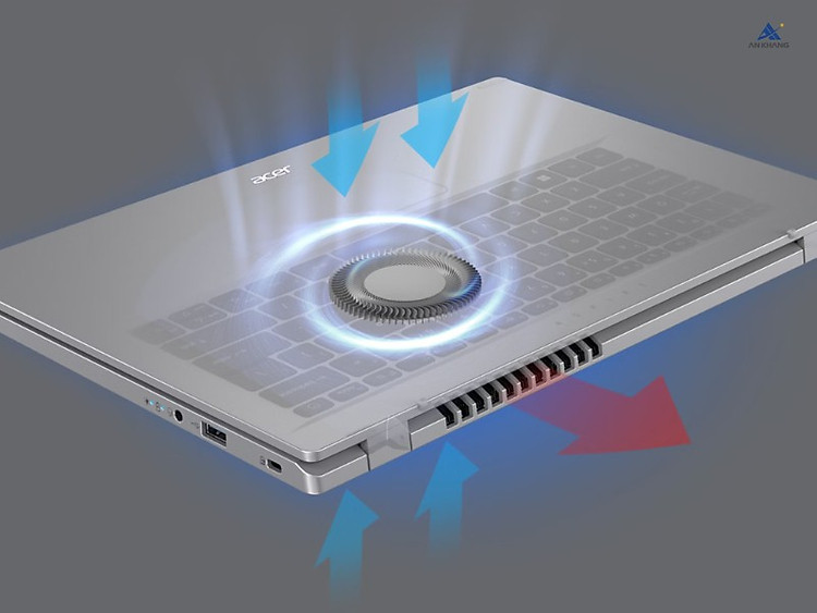 Laptop Acer Aspire 3 A315-59-381E NX.K6TSV.006 trang bị hệ thống tản nhiệt hiệu quả