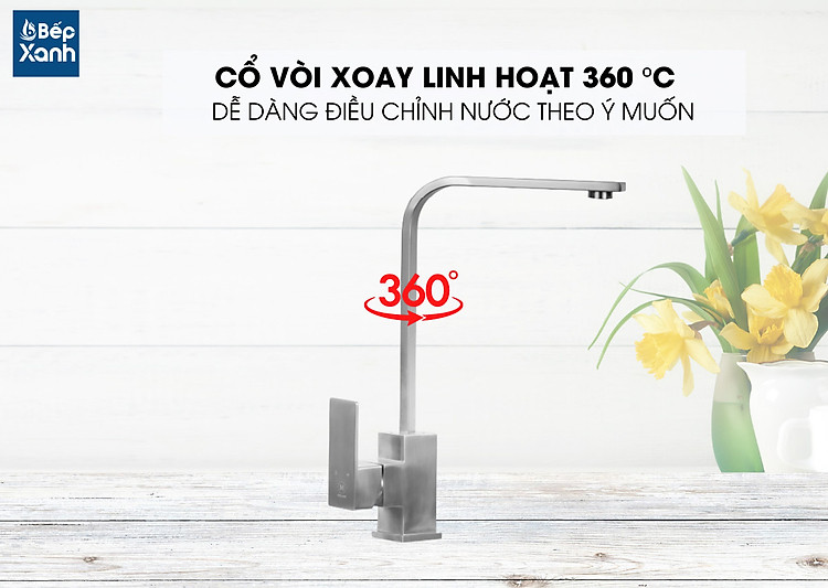 cổ vòi xoay chuyển 360 độ