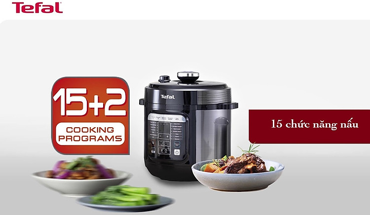 Nồi áp suất điện đa năng Tefal 6 lít CY601868 - 15 chức năng đa dạng