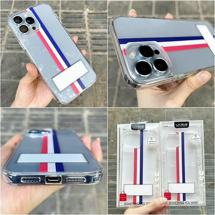 Ốp lưng chống sốc trong suốt cho iPhone 14 (6.1 inch) hiệu Likgus Thom Browne