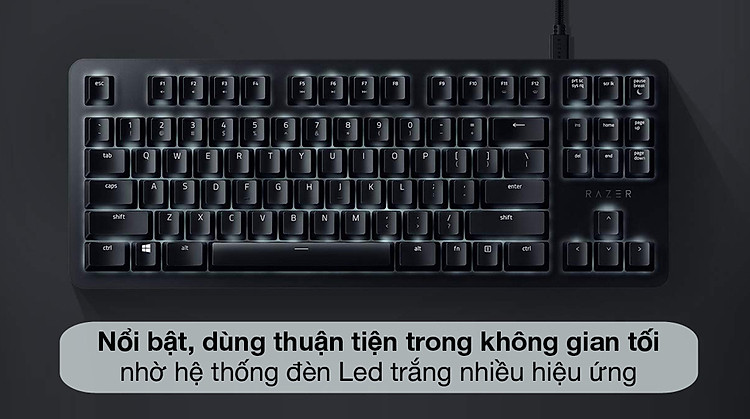 Led trắng nhiều hiệu ứng - Razer BlackWidow Lite Silent