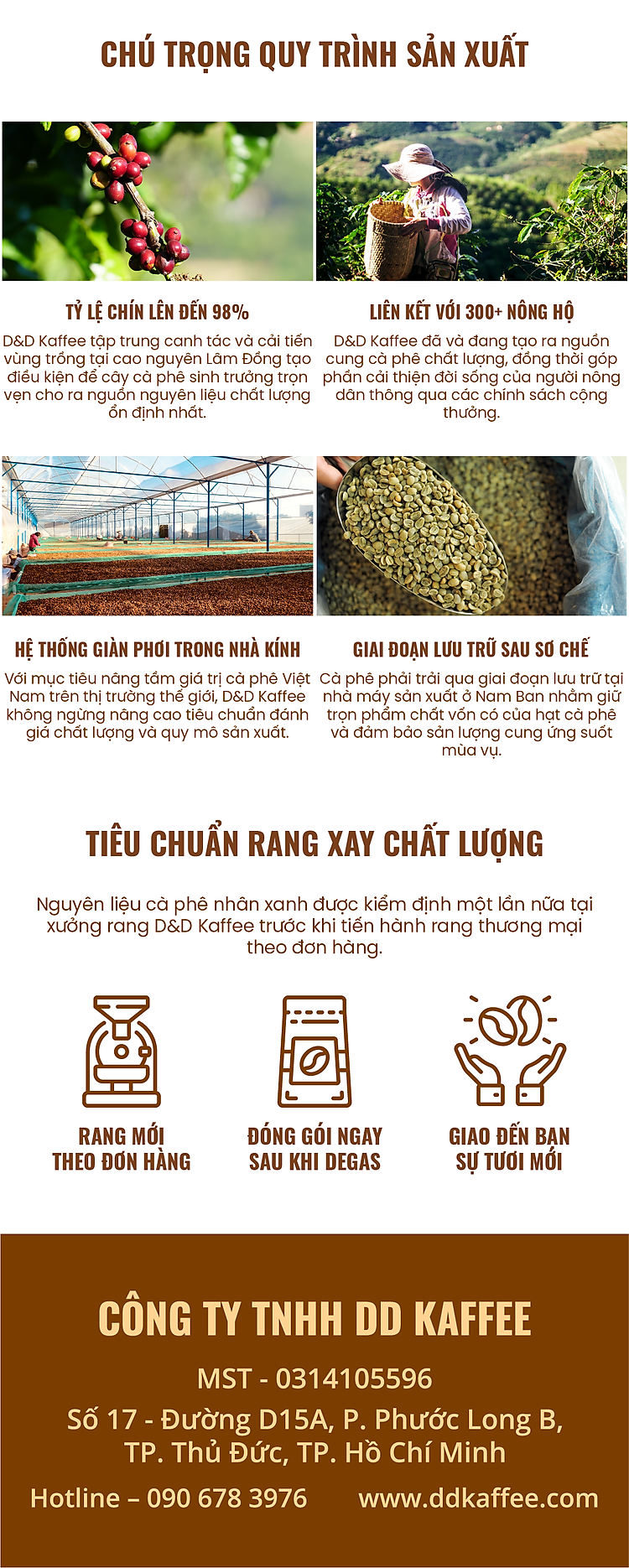 cà phê arabica blend, cà phê nguyên chất 100% rang mộc, gói 250gr, d&d kaffee 3