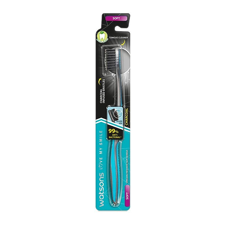 Watsons Charcoal Soft Toothbrush