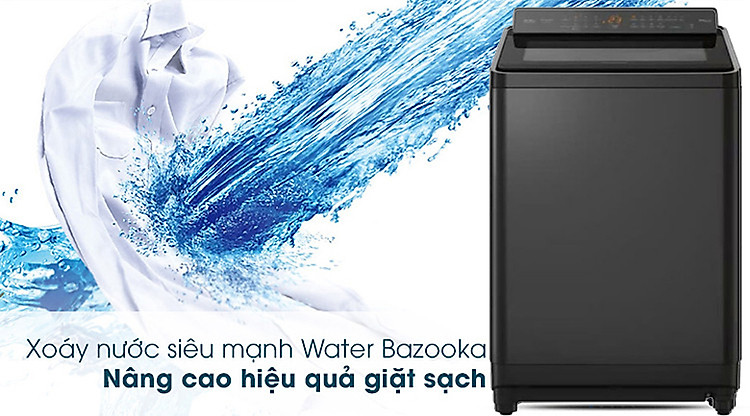 Máy giặt Panasonic Inverter 11.5kg NA-FD115V3BV lồng đứng - Xoáy nước Water Bazooka