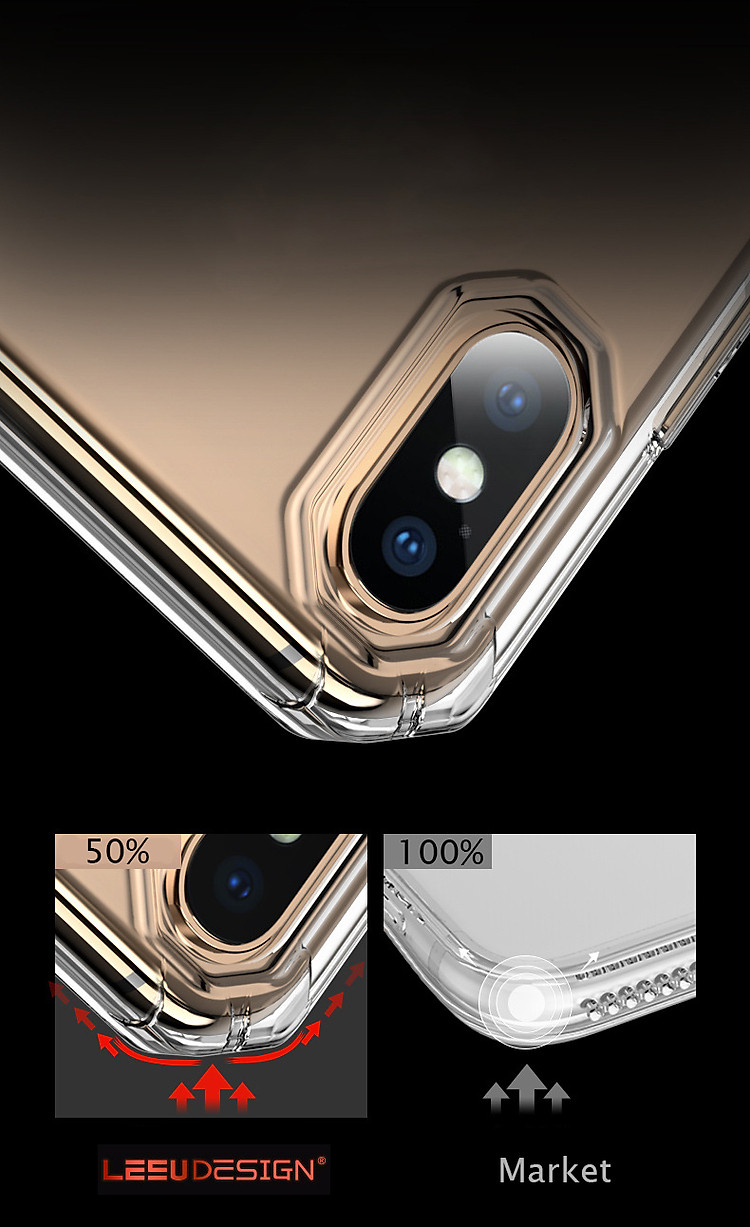 Ốp Silicon TPU Leeu Design dành cho iPhone Xs Max_ Hàng Nhập Khẩu