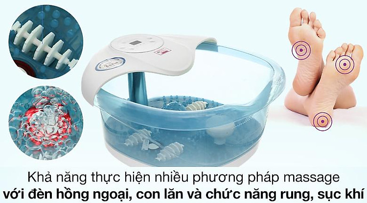 Bồn ngâm massage chân Rio FTBH5-EU - Con lăn và đèn hồng ngoại Bồn ngâm massage chân Rio FTBH5-EU - Con lăn và đèn hồng ngoại