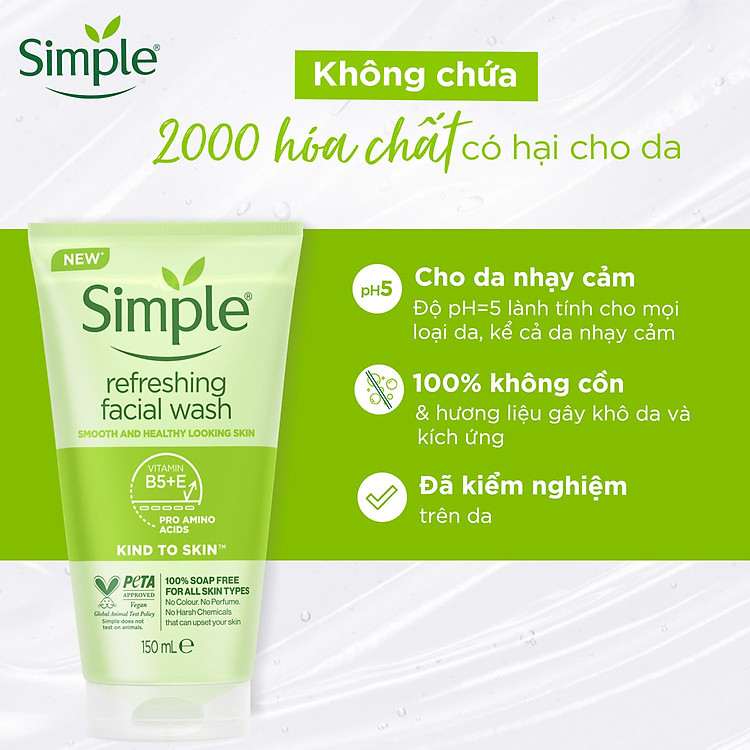 Simple Refreshing Facial Wash For Sensitive Skin