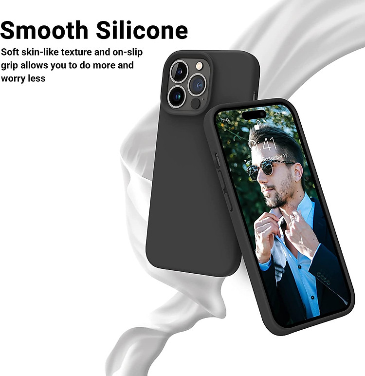 Ốp lưng chống sốc  siêu mỏng 0.3mm cho iPhone 14 (6.1 inch) hiệu Memumi Liquid Silicon Case