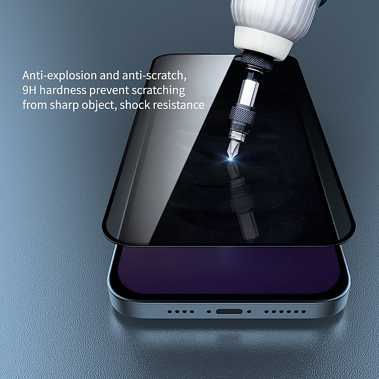 Miếng dán cường lực chống nhìn trộm cho iPhone 14 Pro Max (6.7 inch) hiệu Nillkin Amazing Guardian
