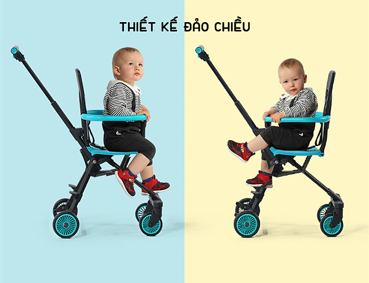 Xe đẩy đảo chiều, 2 chiều cho bé gấp gọn dụ lịch siêu nhẹ 3.7kg có thể mang lên máy bay mẫu mới nhất 8