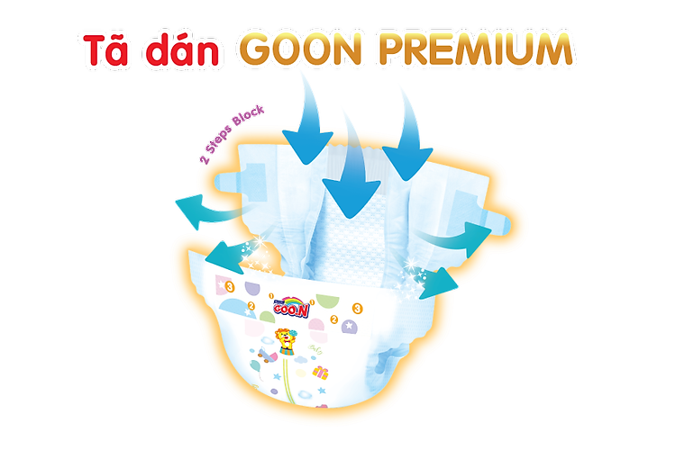 Bỉm Tã dán Goon Premium NewBorn 70 Bỉm Tã dán Goon Premium NewBorn 70
