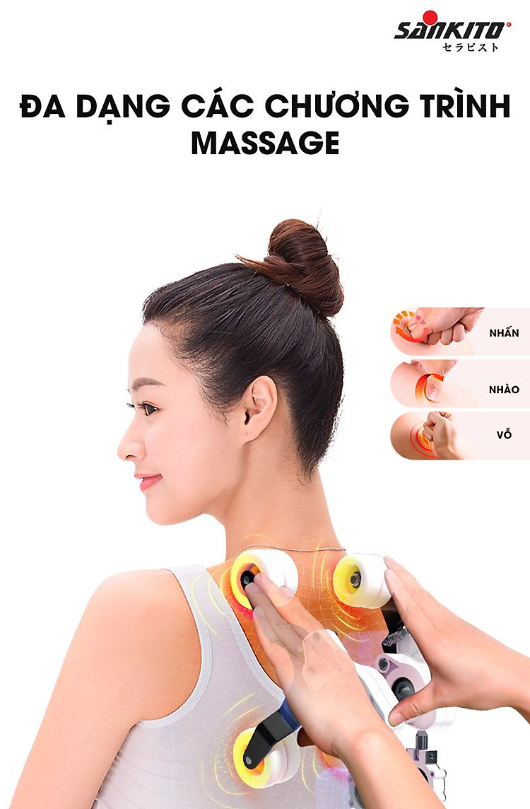 Ghế massage Sankito S-60 Plus Đa dạng các chương trình massage