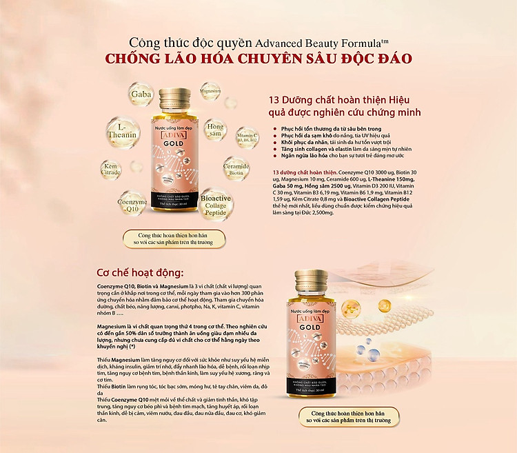 2 hộp nước uống làm đẹp collagen adiva gold 14 lọ hộp tặng 1 sữa tắm 4