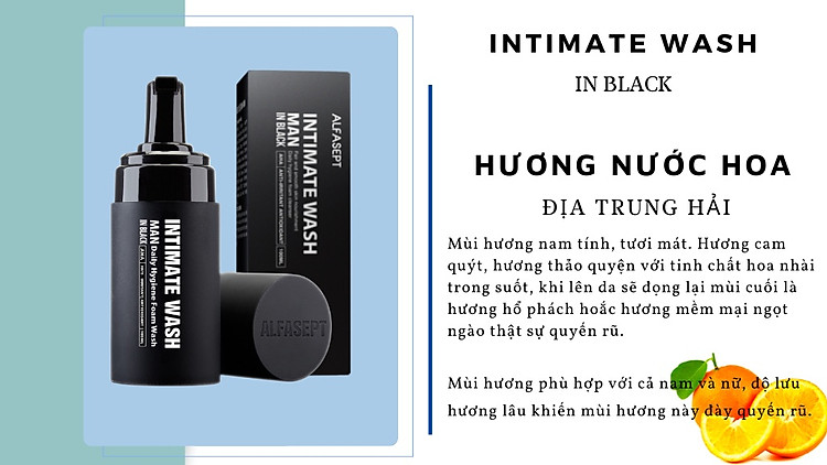 bọt vệ sinh nam cao cấp hương nước hoa tinh khiết alfasept intimate wash 2