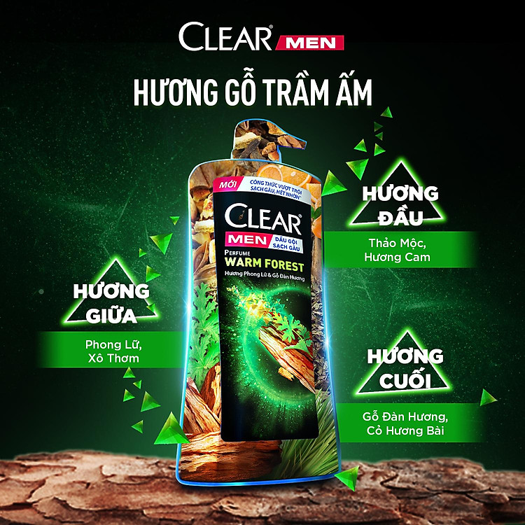 Clear Men Perfume Warm Forest Shampoo