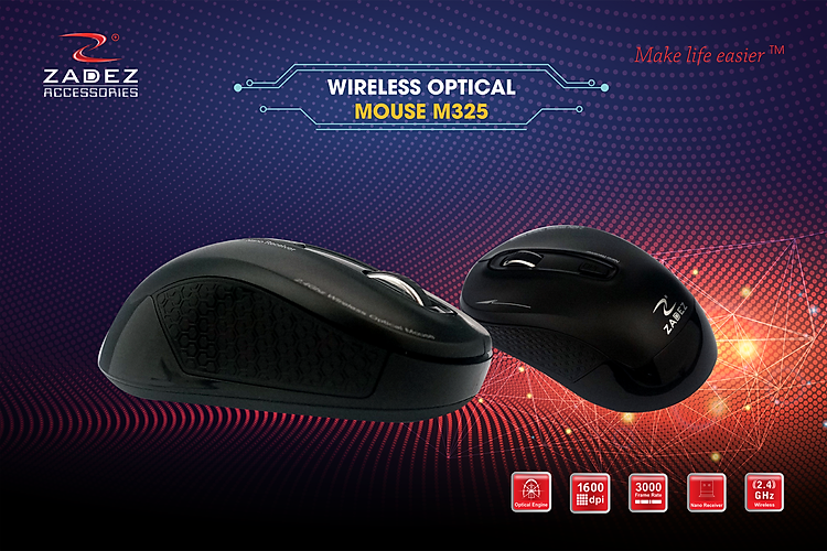 Chuột không dây Wireless mouse Zadez M325