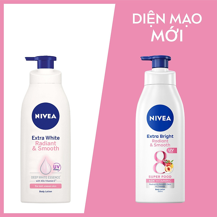 Dưỡng Da Sáng Mịn Nivea Extra White Radiant & Smooth 350ml