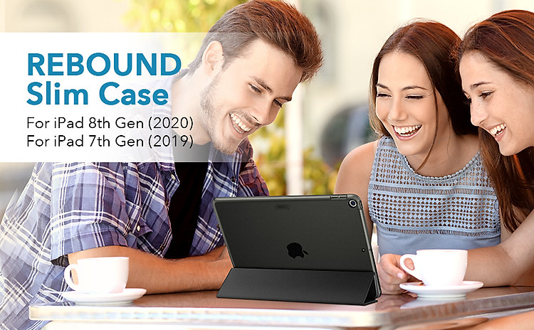 Bao da cho iPad Gen 8 10.2 2020 ESR Rebound Slim Smart Case - Hàng Nhập Khẩu