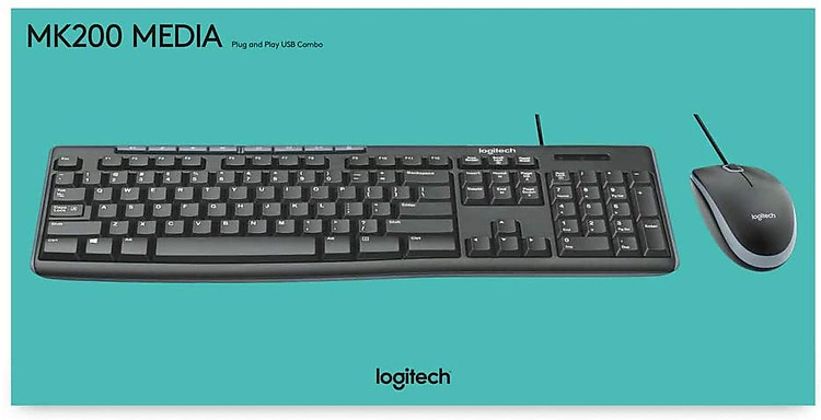 Combo bàn phím và chuột Logitech MK200 14